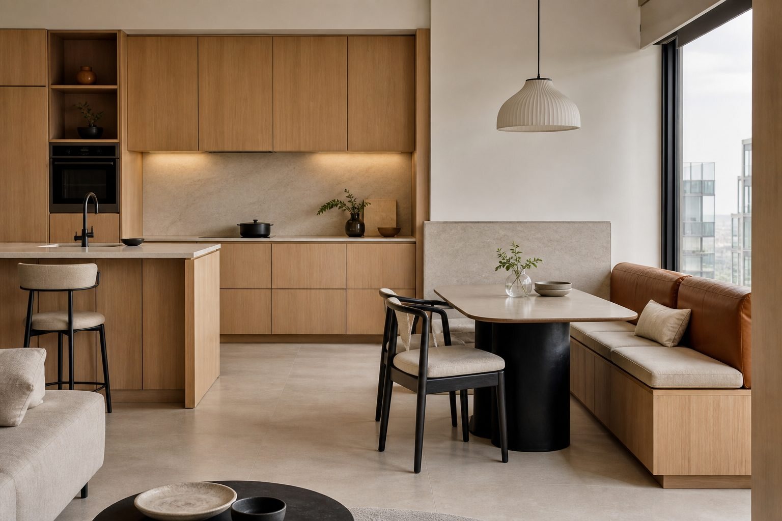 The Porterbox showroom, an open kitchen vignette